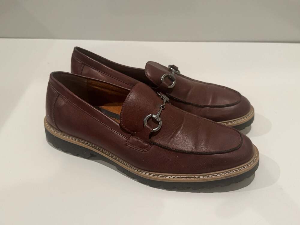 Madden Brown Leather Bit Loafers With Lug Sole 10